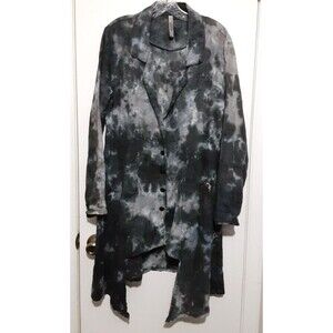 Cynthia Ashby womens Sz Small 100% linen lagenlook Ray Jacket Runs Larger